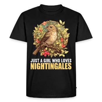 Nightingales Nightingale - Men's Premium Organic T-Shirt - black - Front - Nico (187cm)