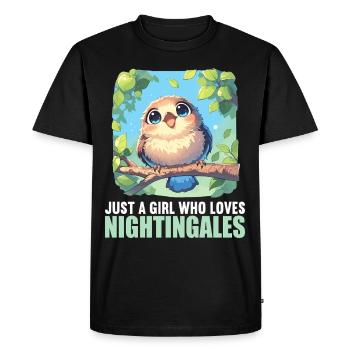 Nightingales Nightingale - Men's Premium Organic T-Shirt - black - Front - Nico (187cm)