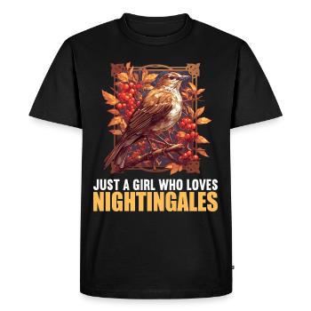 Nightingales Nightingale - Men's Premium Organic T-Shirt - black - Front - Nico (187cm)