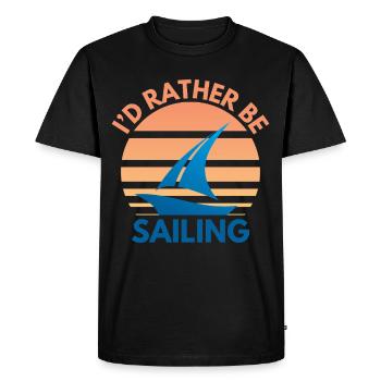 Voile Dicton Sailor Sailing Design - T-shirt Premium bio Homme - noir - Devant - Nico (187cm)
