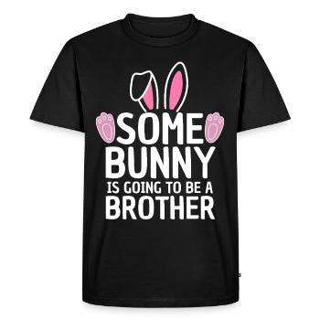 Conception drôle de frère ou de sœur de bébé de Pâques - T-shirt Premium bio Homme - noir - Devant - Nico (187cm)