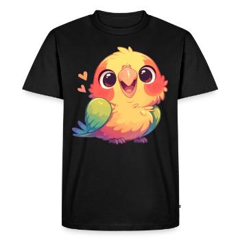 Perroquet Perroquet Perroquet - T-shirt Premium bio Homme - noir - Devant - Nico (187cm)