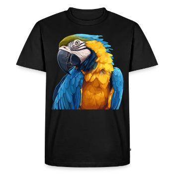 Perroquet Perroquet Perroquet - T-shirt Premium bio Homme - noir - Devant - Nico (187cm)