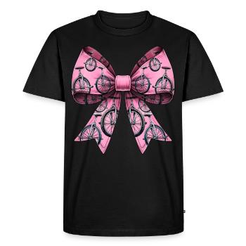 Coquette Bogen Einradfahren Einrad Muster Rosa - Männer Premium Bio T-Shirt - Schwarz - Vorne - Nico (187cm)