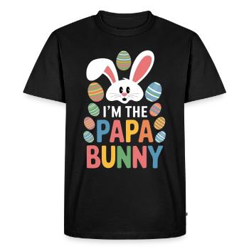 Funny Easter Bunny Dad Easter Design - Men's Premium Organic T-Shirt - black - Front - Nico (187cm)