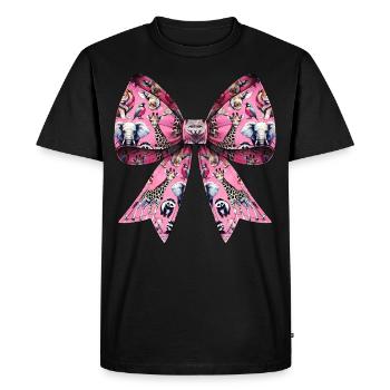 Coquettish Bow Zookeeing Zookeeper Animals Pattern - Men's Premium Organic T-Shirt - black - Front - Nico (187cm)