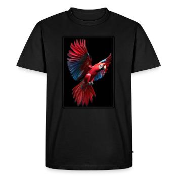 Perroquet Perroquet Perroquet - T-shirt Premium bio Homme - noir - Devant - Nico (187cm)