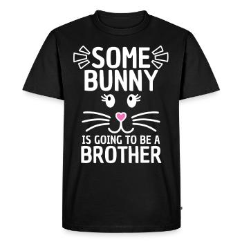 Drôle de Pâques Dire Frère Pâques - T-shirt Premium bio Homme - noir - Devant - Nico (187cm)