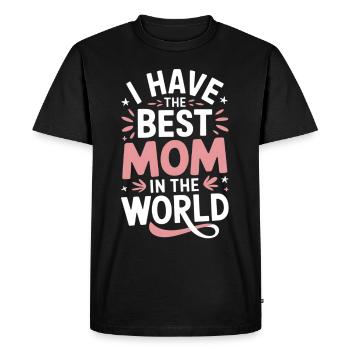 Meilleure maman du monde Maman disant maman - T-shirt Premium bio Homme - noir - Devant - Nico (187cm)