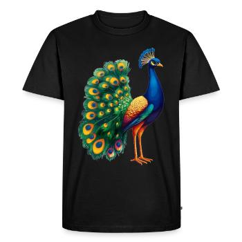Paons Paon - T-shirt Premium bio Homme - noir - Devant - Nico (187cm)