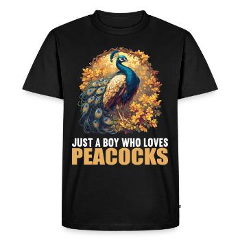 Paons Paon - T-shirt Premium bio Homme - noir - Devant - Nico (187cm)