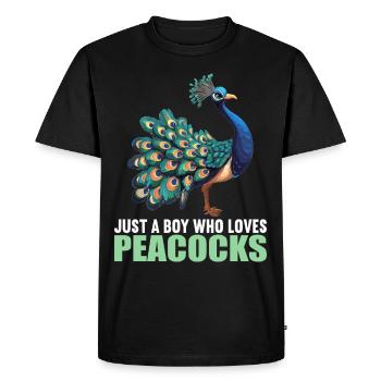 Paons Paon - T-shirt Premium bio Homme - noir - Devant - Nico (187cm)