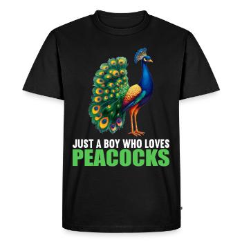 Paons Paon - T-shirt Premium bio Homme - noir - Devant - Nico (187cm)