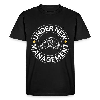 Drôle de mariage en disant mariage enterrement de vie de garçon - T-shirt Premium bio Homme - noir - Devant - Nico (187cm)
