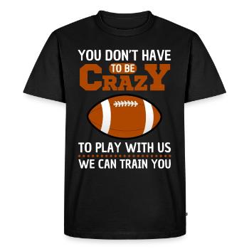 Drôle de dictons de football Design - T-shirt Premium bio Homme - noir - Devant - Nico (187cm)