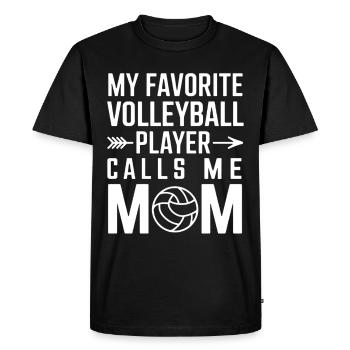 Maman de volley-ball disant maman de volley-ball - T-shirt Premium bio Homme - noir - Devant - Nico (187cm)
