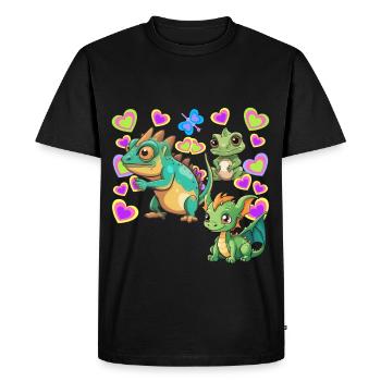 Dino Dinos Enfant Enfants - T-shirt Premium bio Homme - noir - Devant - Nico (187cm)