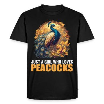Paons Paon - T-shirt Premium bio Homme - noir - Devant - Nico (187cm)
