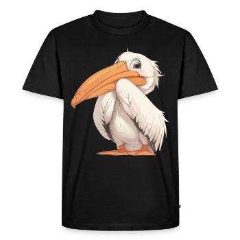 Pélicans Pélican - T-shirt Premium bio Homme - noir - Devant - Nico (187cm)