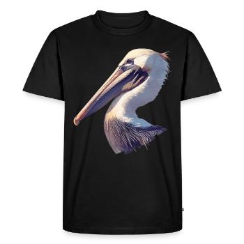 Pélicans Pélican - T-shirt Premium bio Homme - noir - Devant - Nico (187cm)