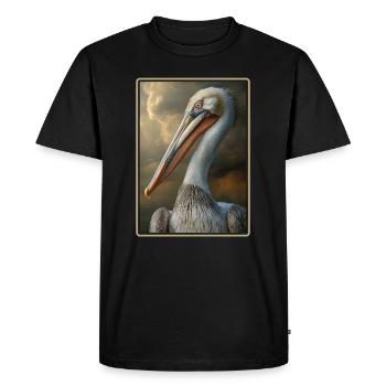 Pélicans Pélican - T-shirt Premium bio Homme - noir - Devant - Nico (187cm)