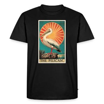 Pélicans Pélican - T-shirt Premium bio Homme - noir - Devant - Nico (187cm)