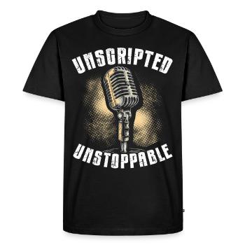 Poésie Slam Comptine Slam Poésie Poète Poète - T-shirt Premium bio Homme - noir - Devant - Nico (187cm)
