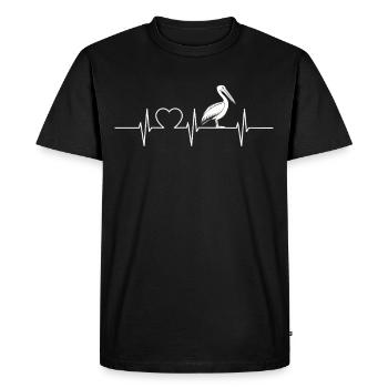 Pélicans Pélican - T-shirt Premium bio Homme - noir - Devant - Nico (187cm)