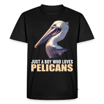 Pélicans Pélican - T-shirt Premium bio Homme - noir - Devant - Nico (187cm)