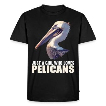 Pélicans Pélican - T-shirt Premium bio Homme - noir - Devant - Nico (187cm)