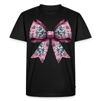 Coquette Bow Golem Pattern Jewish Folklore Jew - Men's Premium Organic T-Shirt - black - Front - Nico (187cm)