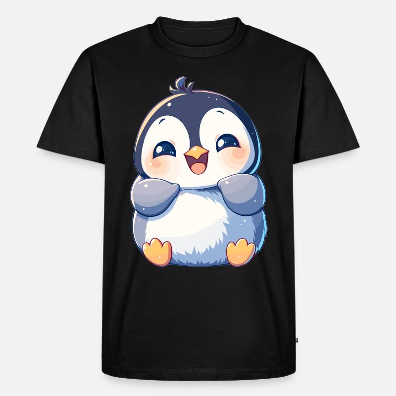 Pinguine Pinguin - Männer Premium Bio T-Shirt - Schwarz