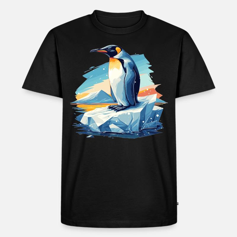 Pinguine Pinguin - Männer Premium Bio T-Shirt - Schwarz