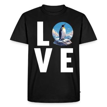 Pingouins Pingouin - T-shirt Premium bio Homme - noir - Devant - Nico (187cm)