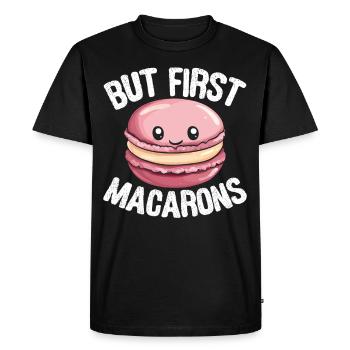 Macaron Baker Pastry Chef Macaron Lover - Men's Premium Organic T-Shirt - black - Front - Nico (187cm)