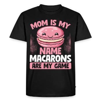 Macaron Baker Pastry Chef Macaron Lover - Men's Premium Organic T-Shirt - black - Front - Nico (187cm)