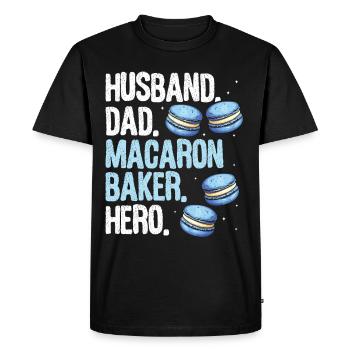 Macaron Baker Pastry Chef Macaron Lover - Men's Premium Organic T-Shirt - black - Front - Nico (187cm)