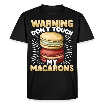Macaron Baker Pastry Chef Macaron Lover - Men's Premium Organic T-Shirt - black - Front - Nico (187cm)