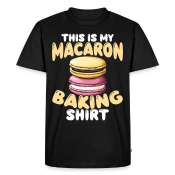 Macaron Baker Pastry Chef Macaron Lover - Men's Premium Organic T-Shirt - black - Front - Nico (187cm)