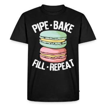 Macaron Baker Pastry Chef Macaron Lover - Men's Premium Organic T-Shirt - black - Front - Nico (187cm)