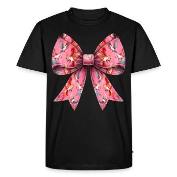 Coquette Bow Phoenix Pattern Mythical Eagle Girl - Men's Premium Organic T-Shirt - black - Front - Nico (187cm)