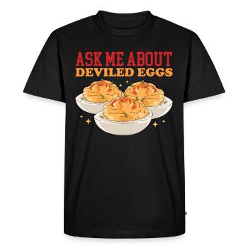 Stuffed Eggs Deviled Eggs Gift - Men's Premium Organic T-Shirt - black - Front - Nico (187cm)