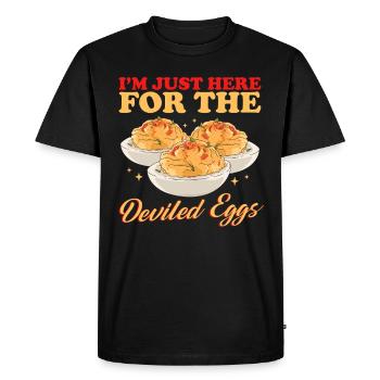 Stuffed Eggs Stuffed Deviled Eggs Gift - Men's Premium Organic T-Shirt - black - Front - Nico (187cm)