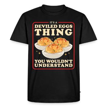 Stuffed Eggs Stuffed Deviled Eggs Gifts - Men's Premium Organic T-Shirt - black - Front - Nico (187cm)