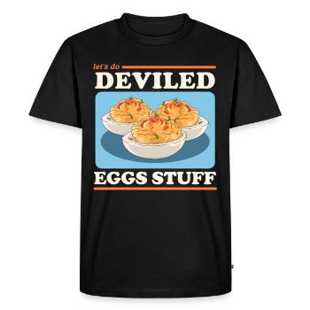Oeufs farcis habillés Oeufs farcis Cadeau - T-shirt Premium bio Homme - noir - Devant - Nico (187cm)
