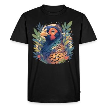 Faisans Faisan - T-shirt Premium bio Homme - noir - Devant - Nico (187cm)
