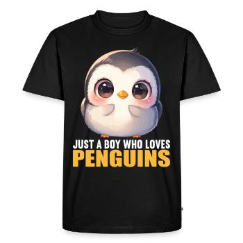 Pingouins Pingouin - T-shirt Premium bio Homme - noir - Devant - Nico (187cm)