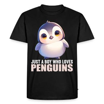 Pingouins Pingouin - T-shirt Premium bio Homme - noir - Devant - Nico (187cm)