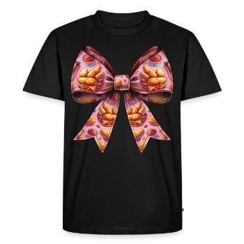 Coquette noeud pépite de poulet Nugget Nug motif - T-shirt Premium bio Homme - noir - Devant - Nico (187cm)