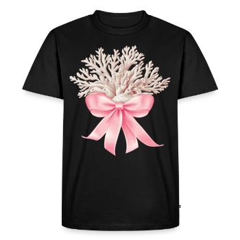 Coquette Bow Coral Reef Sea Ocean Girl - Men's Premium Organic T-Shirt - black - Front - Nico (187cm)